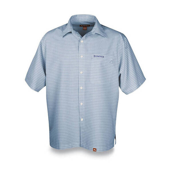 Simms 3XDry Tattersall SS Shirt - Blue