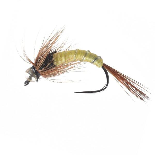 PL Tungsten BH Hackle Ribbied Yellow