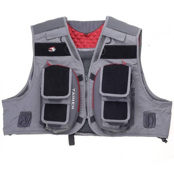 Taimen Rauchua Fly Fishing Vest - Grey