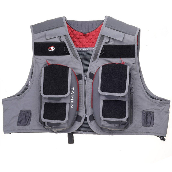 Taimen Rauchua Fly Fishing Vest - Grey