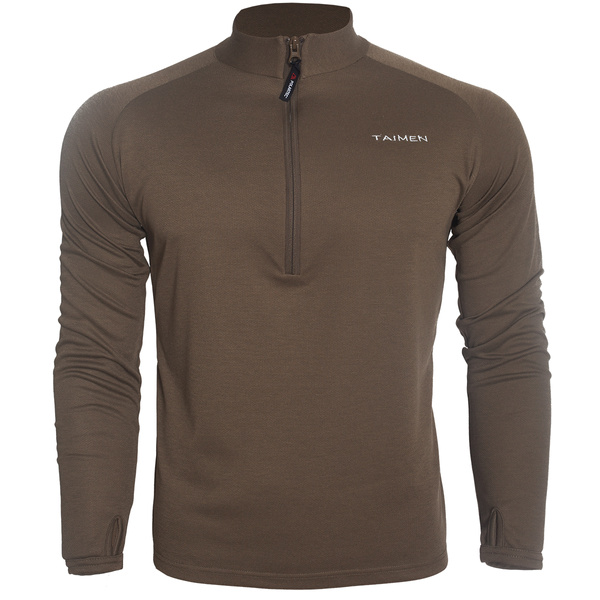Taimen Polartec Power Dry Heavy Weight Zip Top - Canteen