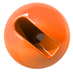 FFGene Tungsten Slotted Beads Fl. Orange (10)