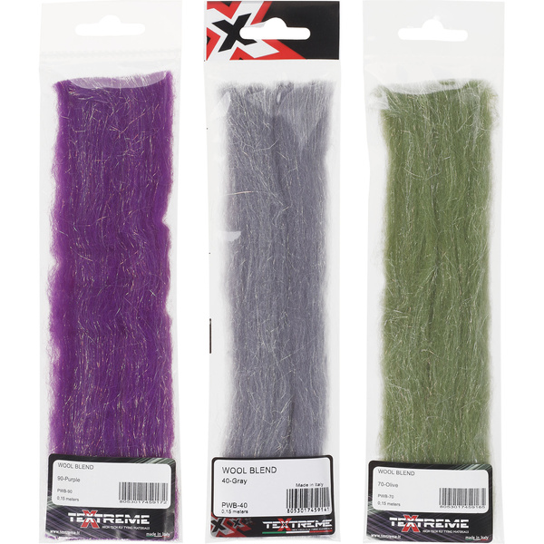 Kartet uldfiberblanding til fluebinding Textreme Wool Blend