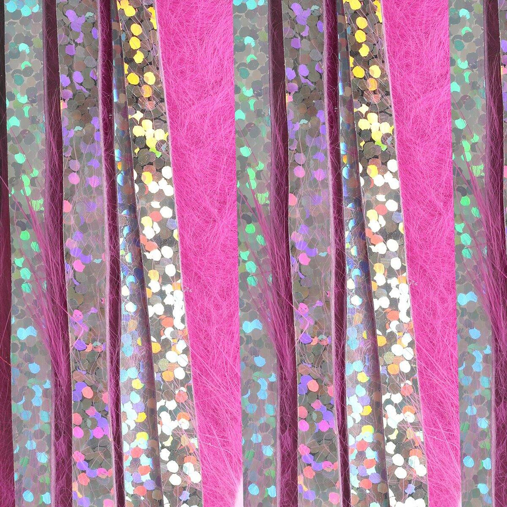 Hot Pink with Holo Silver Accent