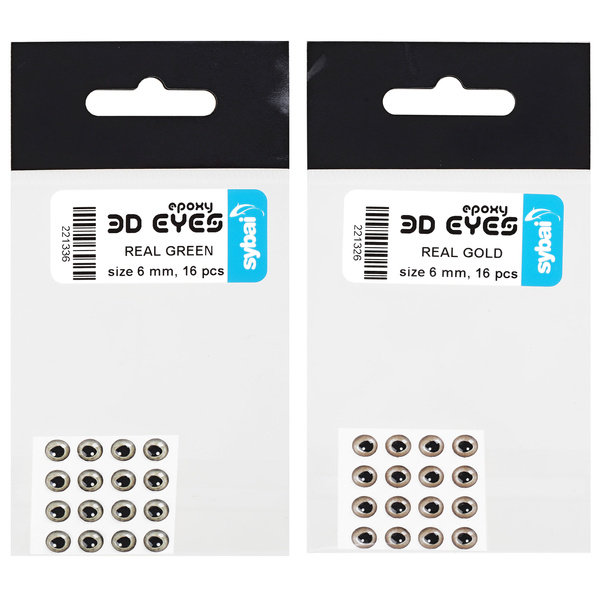 Bindøjne Sybai 3D Epoxy Eyes Real