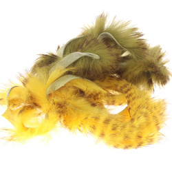 Breite, längs geschnittene Kaninchenfellstreifen – Hareline Barred Magnum