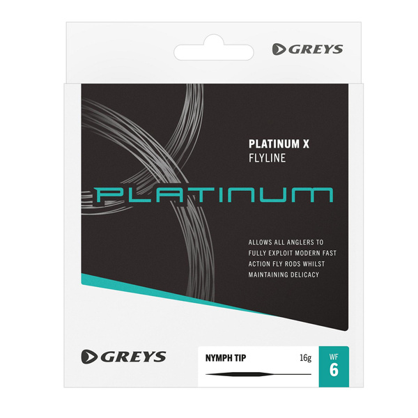 Mušiņmakšķerēšanas aukla ar grimstošu galu Greys Platinum X Nymph Tip F/I