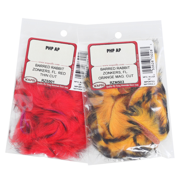 Wapsi Ριγέ Λωρίδες Δέρματος με Τρίχα Κουνελιού Ζόνκερ