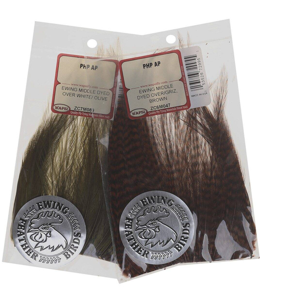 Barvená střední část kohoutího skalpu Ewing