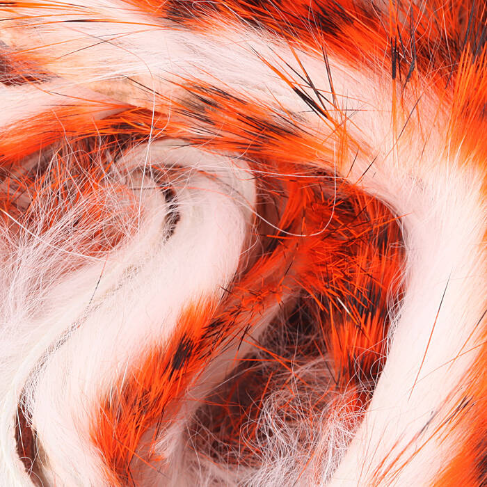 Hot Orange Black Over White