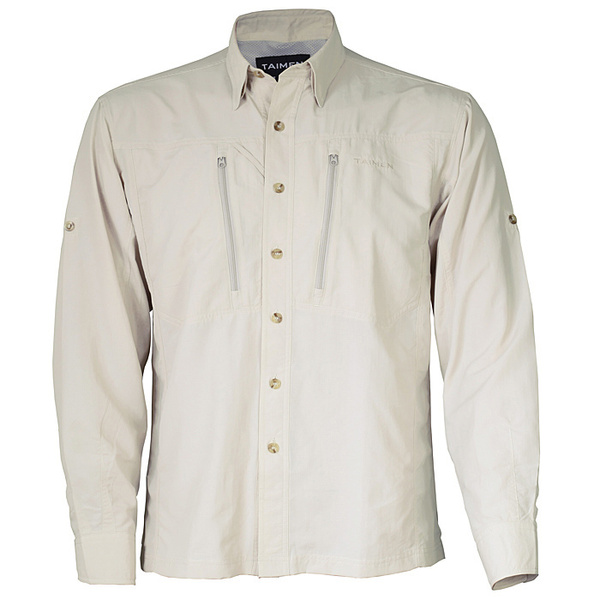 Langarm-Anglerhemd Taimen Zephyr - Oyster