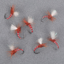 Paracute Red Ribbed Body Emarging Fly