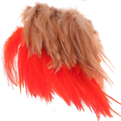 Hareline zviazané sedlové perá čínskeho kohúta 5-7