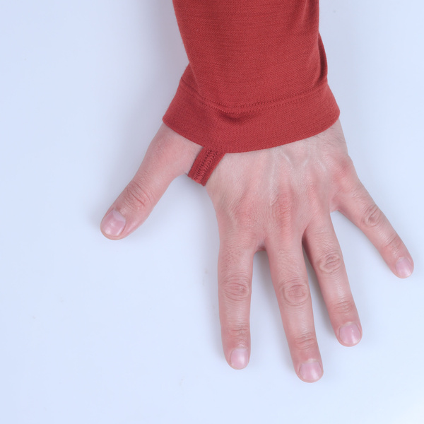 Džemperis su gobtuvu Taimen Charaa – Brick Red