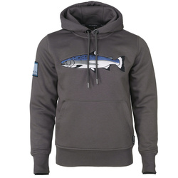 Bluză cu glugă și broderie Taimen Menza - Grey