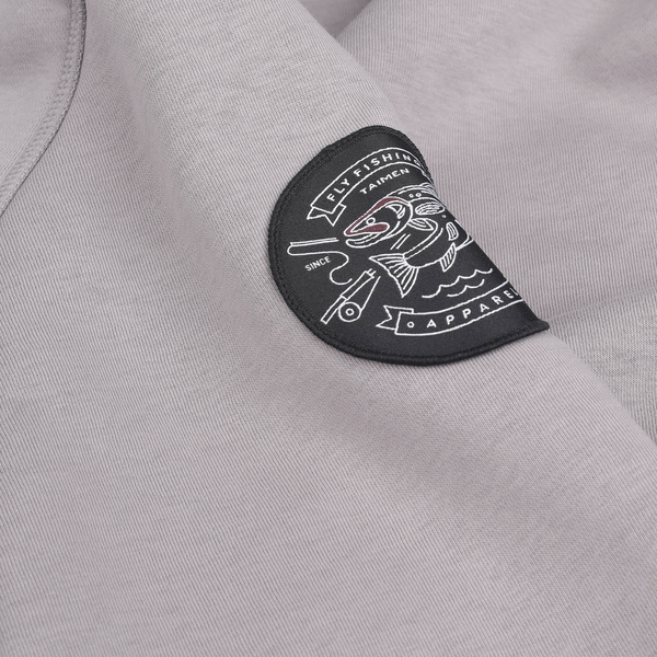 Taimen Menza 자수 후드 집업 - Lt. Grey