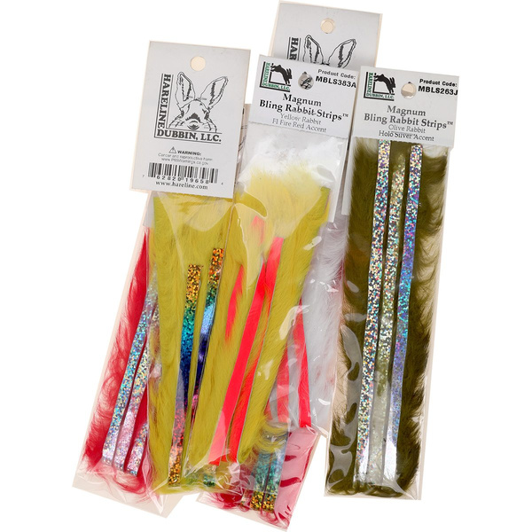 Hareline Magnum Bling Rabbit Strips