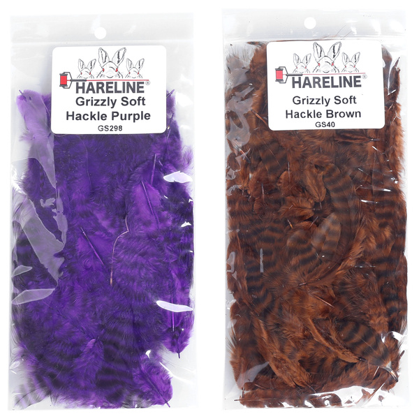 Hareline Grizzly mjuka hackelfjädrar