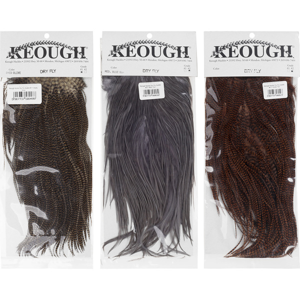 Hahnensattel Keough Hackle für Trockenfliegen