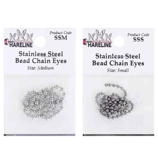 Muselių rišimo akys Hareline Stainless Steel Bead Chain Eyes