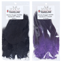 Hareline Woolly Bugger kohoutí sedlová pera na hackle 6-7