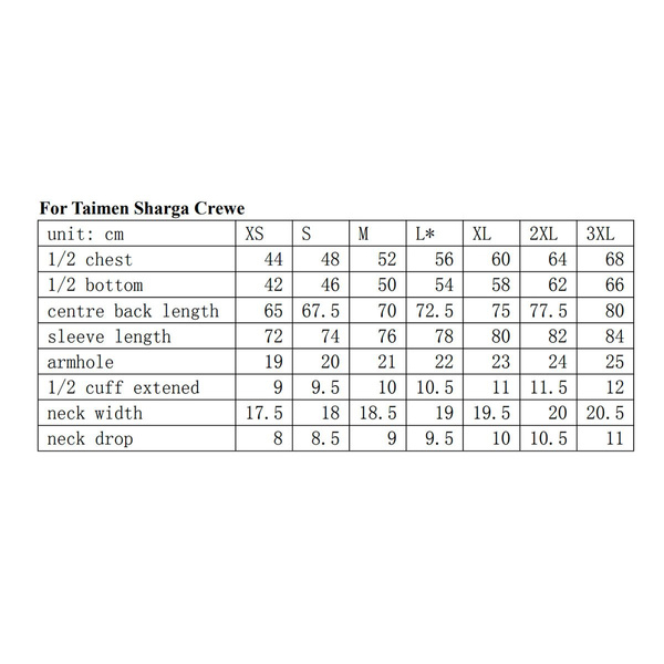 Taimen Sharga Heavy Weight Crewe, Black