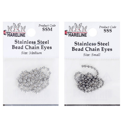 Ochi pentru muște Hareline Stainless Steel Bead Chain Eyes