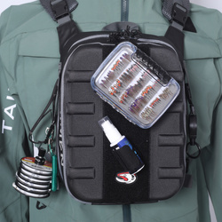Taimen Egiin chest pack til fluefiskeri - Black