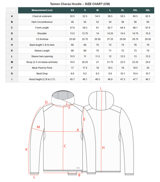 Taimen Charaa Hoodie - Ziegelrot