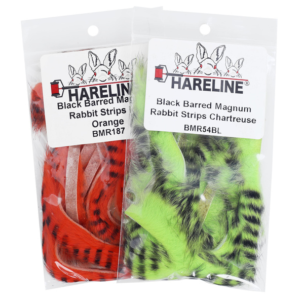 Hareline Barred Magnum – широки надлъжни ленти от заешка кожа с козина