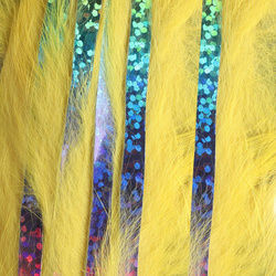 Hareline Bling išilginės triušio odos juostelės su kailiu