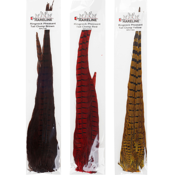 Hareline Окрашенный пучок волокон хвостовых перьев кольчатого фазана