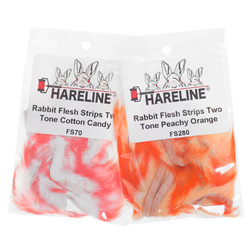 Hareline Flesh zonkerstrips van konijn Two Tone