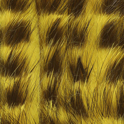 Wapsi 줄무늬 털이 붙은 토끼 반쪽 가죽(존커 스트립으로 미리 재단)