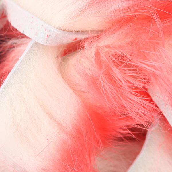 Hareline dwarsgesneden Flesh-konijnenvachtstrips Two Tone