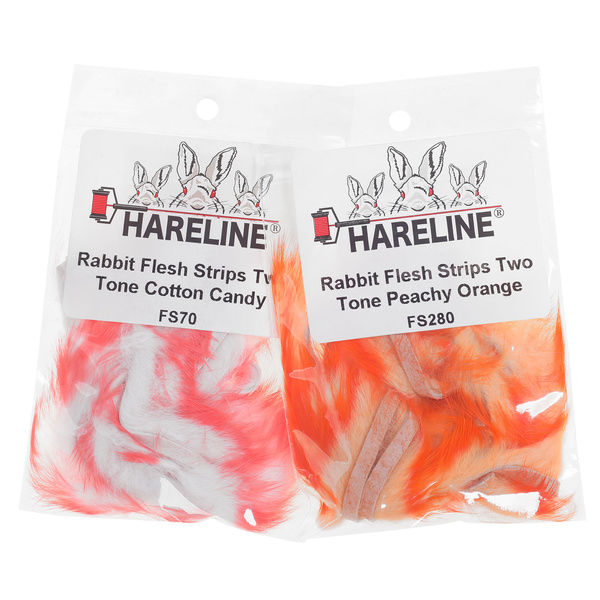 Hareline Rabbit Flesh Two Tone pailgai pjautos triušio kailio juostelės