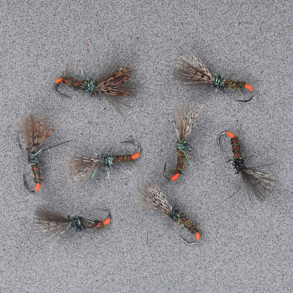 Orange Tag Black Ribbed Emerger