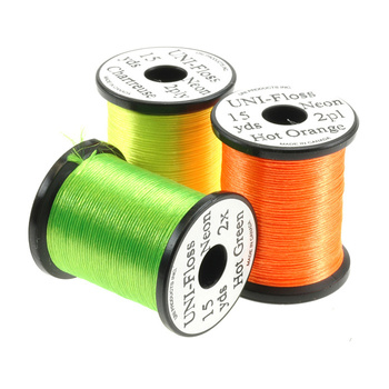 Fluorescerande floss för flugbindning Uni Floss Neon