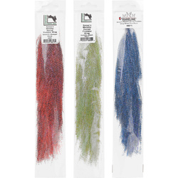 Готова ресна от синтетични влакна Hareline Senyo's Metallic Barred Predator Wrap