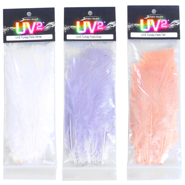 Spirit River UV2 kalkonfjädrar (flats)