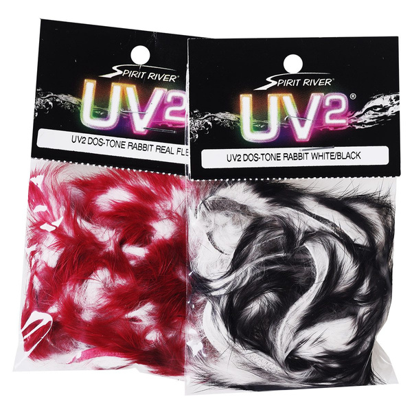 Kaninchenfellstreifen, zweifarbig Spirit River UV2 Dos Tone