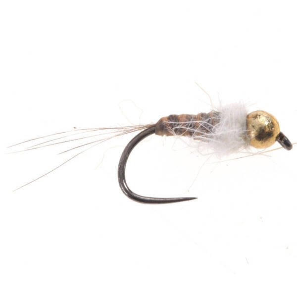 Tungsten BH Micro Nymph CDC Tail Brown