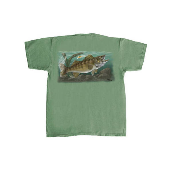 Flying Fisherman Walleye Tee - Pine