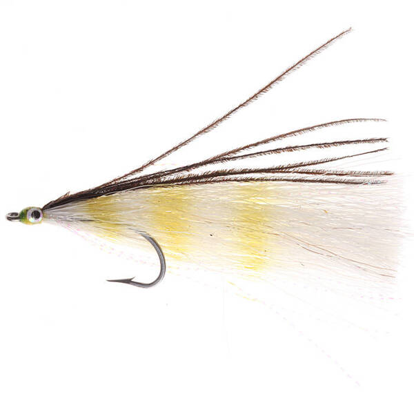 Saltwater Buck Tail Minnow Yellow Grizzly