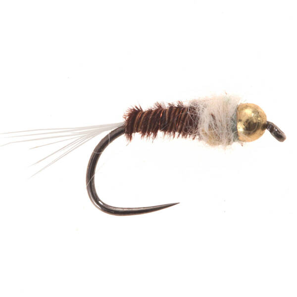 Tungsten BH Micro Nymph Claret white tail